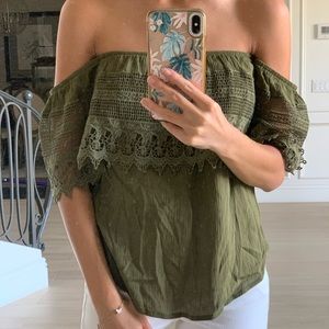 Socialite Off The Shoulder Lace Top